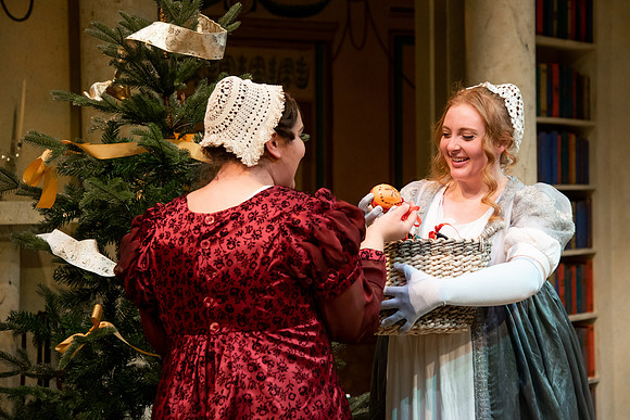 Theatre students perform in the theater production Christmas at Pemberley in the fall 2021 semester.