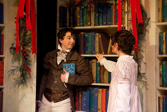 Theatre students perform in the theater production Christmas at Pemberley in the fall 2021 semester.