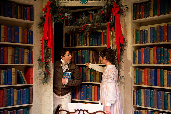 Theatre students perform in the theater production Christmas at Pemberley in the fall 2021 semester.