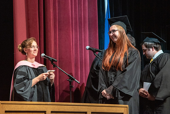 Graduates during convocation for the College of Performing and Visual Arts.