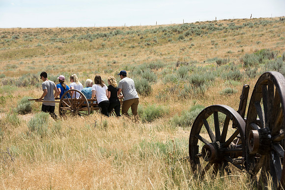 Martin's Cove, a place of refuge for handcart pioneers who were caught in an early winter storm en-route to Salt Lake City, UT.