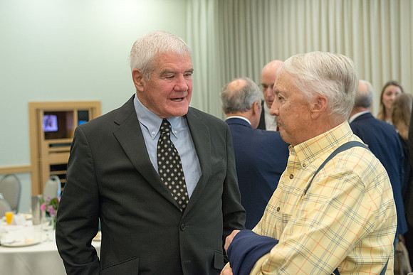 Emeritus Breakfast, Nov 2018, BYU-Idaho Alumni Award of excellence was awarded to Jon Beesley.