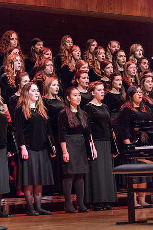 The Brigham Young University-Idaho choirs and ensembles perform in a concert together.