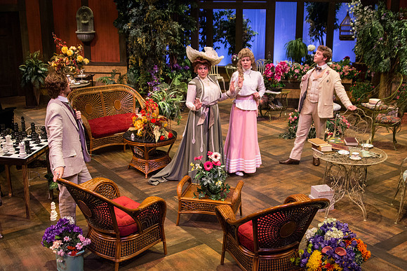 The cast of Brigham Young University-Idaho's production of "The Importance of Being Earnest" pose scenes and moments from the performance.