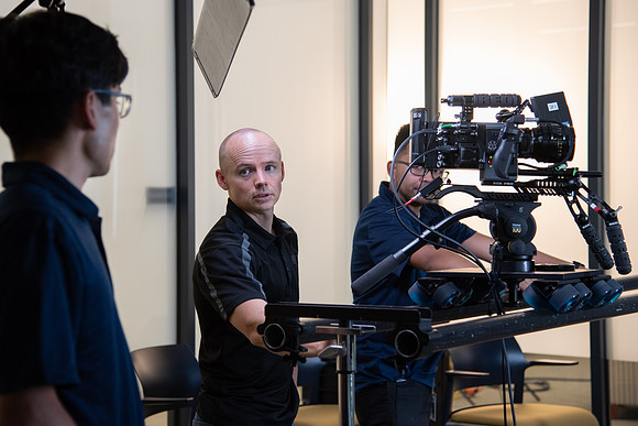 BYU-Idaho Education Week. Scott Woodward's class being recorded by A/V Productions due to COVID-19 restrictions. Spring Semester