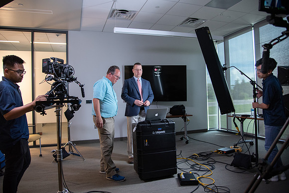 BYU-Idaho Education Week. Scott Woodward's class being recorded by A/V Productions due to COVID-19 restrictions. Spring Semester