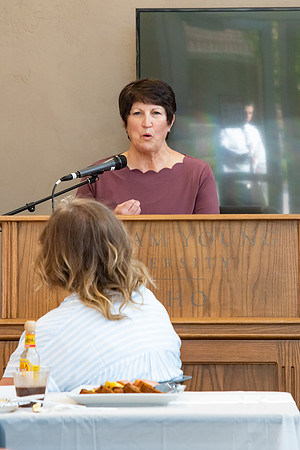 Faculty and Staff of Housing and Student Living gather for an early morning breakfast and an inspirational speaker.