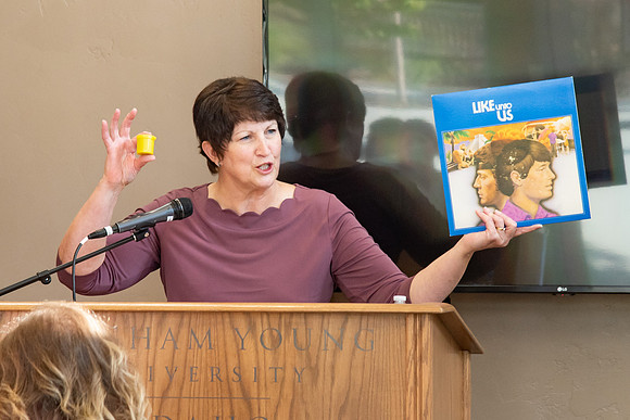 Faculty and Staff of Housing and Student Living gather for an early morning breakfast and an inspirational speaker.