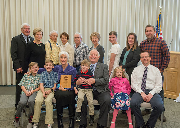 Emeritus Breakfast, Nov 2018, BYU-Idaho Alumni Award of excellence was awarded to Jon Beesley.
