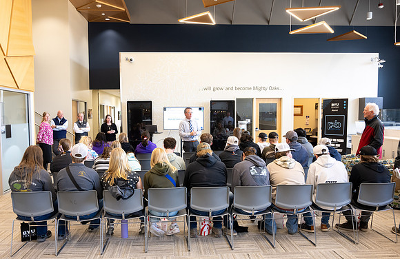 High School class learning some of things BYU-Idaho has to offer in the Career Center.