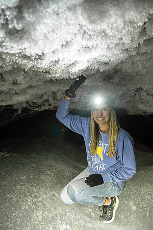 BYU-Idaho students explore the Ice Caves near St. Anthony Idaho.