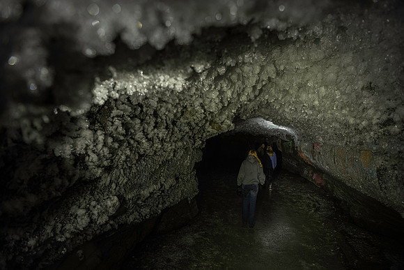BYU-Idaho students explore the Ice Caves near St. Anthony Idaho.