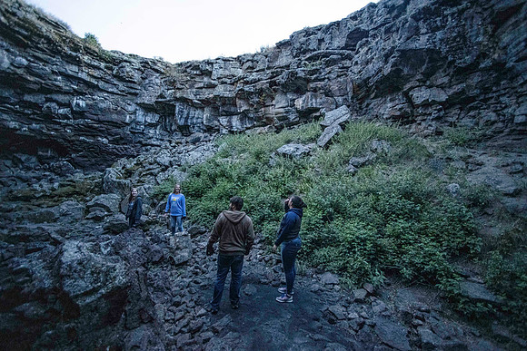 BYU-Idaho students explore the Ice Caves near St. Anthony Idaho.