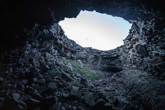 BYU-Idaho students explore the Ice Caves near St. Anthony Idaho.