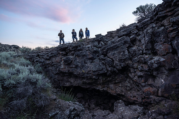 BYU-Idaho students explore the Ice Caves near St. Anthony Idaho.
