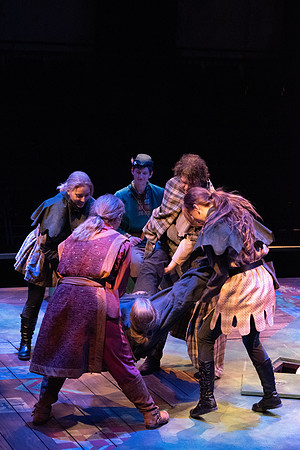 Theater department performs the play Robin Hood in the Black Box theater.