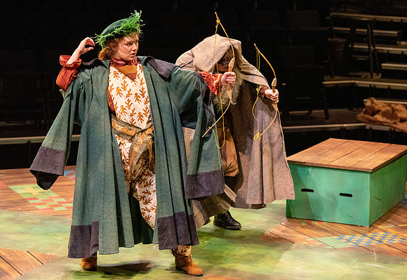 Theater department performs the play Robin Hood in the Black Box theater.