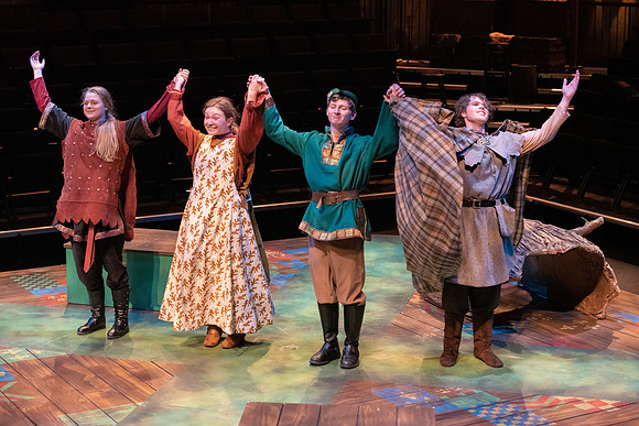 Theater department performs the play Robin Hood in the Black Box theater.