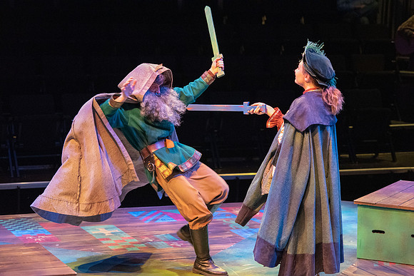 Theater department performs the play Robin Hood in the Black Box theater.