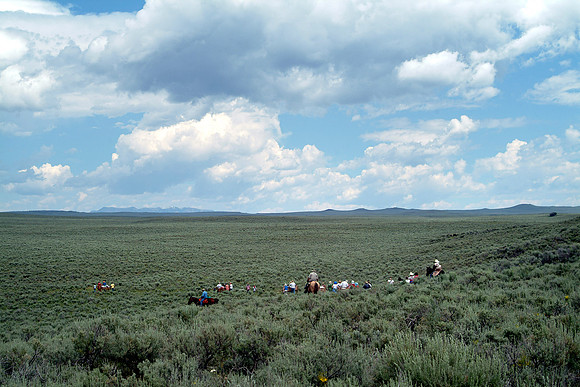 SugarCity 6th Ward Handcart Trek North of the sand dunes and SE of Kilgore on June 24-26 2004.