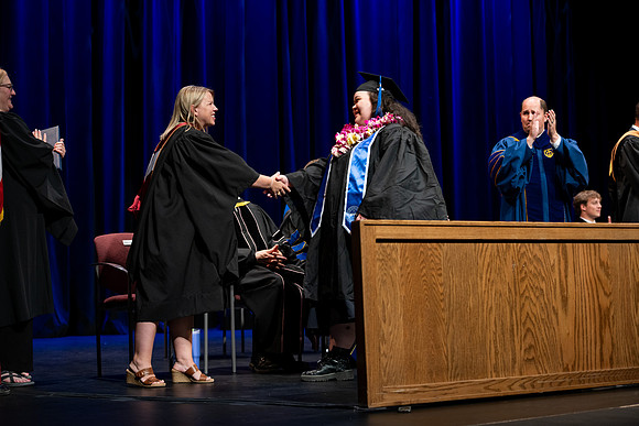 Graduates during convocation for the College of Performing and Visual Arts.