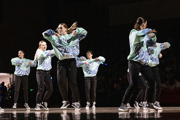 BYUI Competitive Sports Basketball Championship game in the Hart Main Gym. Halftime show with Dance Alliance.