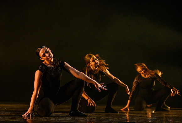 The Department of Theatre and Dance colorful Extravadance performance. Held in the Snow Drama Theatre.