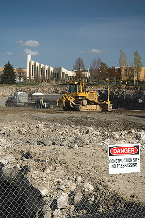 Construction on the Auditorium, later named the BYU-Idaho Center.