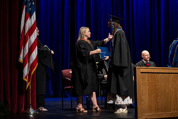 Graduates during convocation for the College of Performing and Visual Arts.