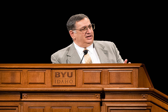 Elder Alan J. Webb speaks at Devotional, held in the Brigham Young University-Idaho Center, about the importance of acting on the invitations of the Lord.