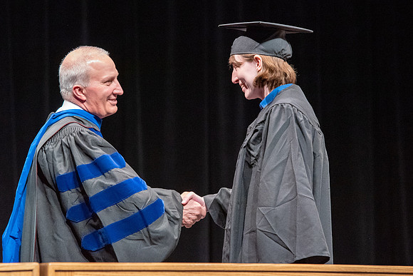 Graduates during convocation of the College of Physical Sciences and Engineering.