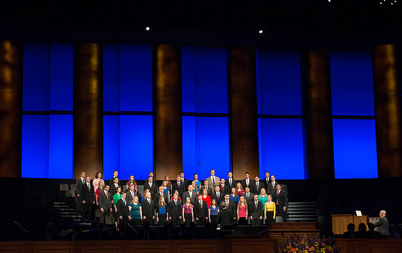 Sister Clark addresses students during devotional in the BYU-Idaho Center at the beginning of each semester along with President Clark.