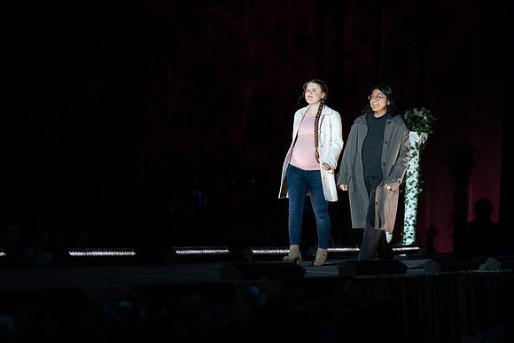 Students show off their fashion designs at the fashion show