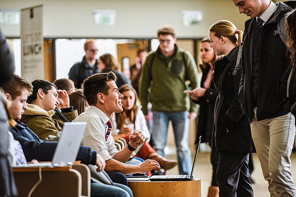 Students gather in the BYU-Idaho Center before devotional.