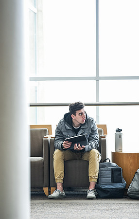 Students gather in the BYU-Idaho Center before devotional.