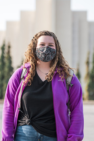 Students stay safe wearing masks and social distancing during the first day of school.