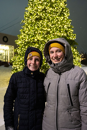 BYU-Idaho all lit up for the holidays.