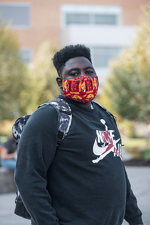 Students stay safe wearing masks and social distancing during the first day of school.