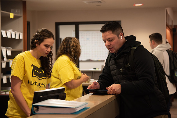 Students around BYU-Idaho campus on the first day of Winter 2020 Semester.