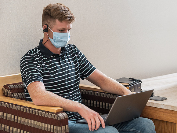 Students stay safe wearing masks and social distancing during the first day of school.