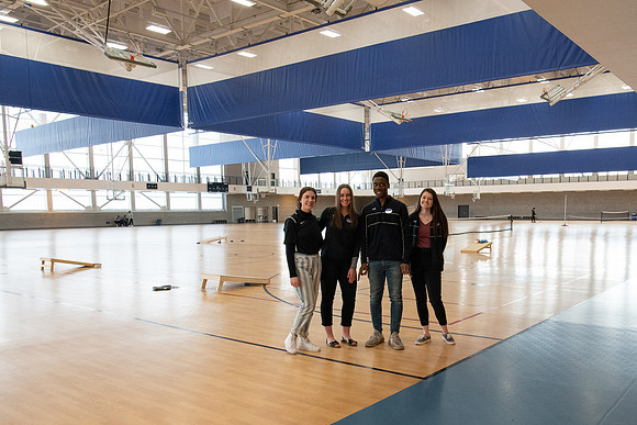 I-Center courts are quiet due to campus closures because of COVID-19 pandemic.