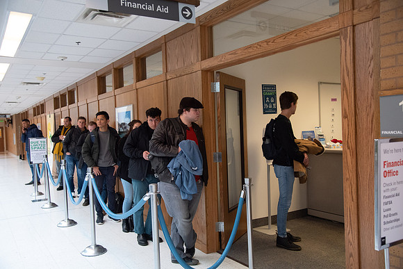 Students around BYU-Idaho campus on the first day of Winter 2020 Semester.