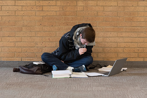 Students around BYU-Idaho campus on the first day of Winter 2020 Semester.