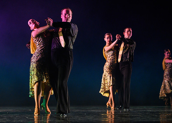 The Department of Theatre and Dance colorful Extravadance performance. Held in the Snow Drama Theatre.