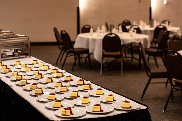Students gather for a formal dinner, to celebrate a semester of success.