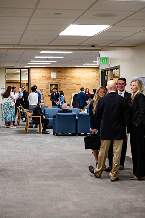 Students gather for a formal dinner, to celebrate a semester of success.