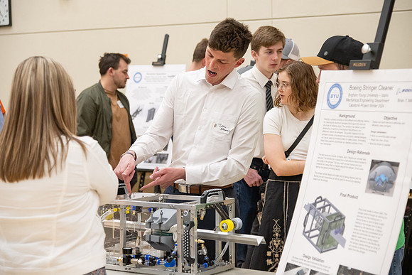 Students present their research at the R&CW Conference.