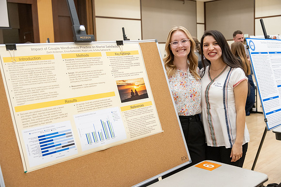 Students present their research at the R&CW Conference.
