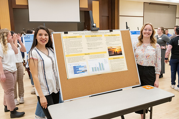 Students present their research at the R&CW Conference.