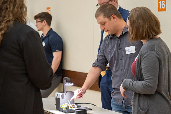 Students present their research at the R&CW Conference.
